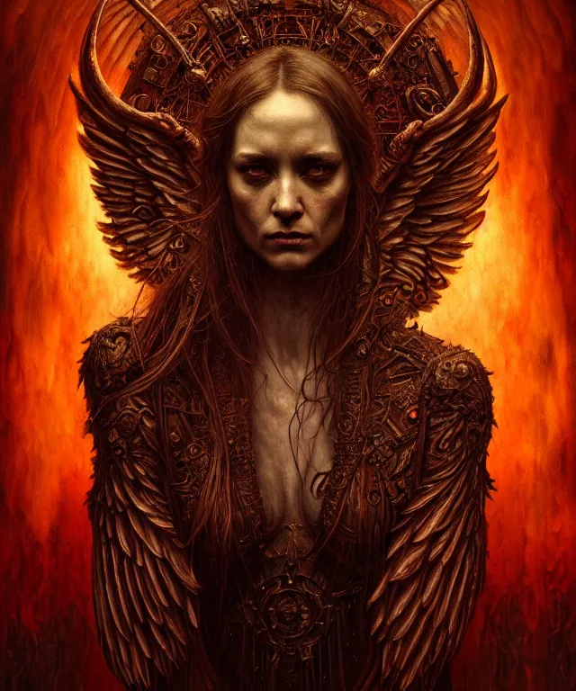 Image similar to epic professional digital art of angels and demons, horrific yet beautiful vibe, evocative, atmospheric lighting, painted, intricate, highly detailed, by leesha hannigan, wayne haag, reyna rochin, ignacio fernandez rios, mark ryden, iris van herpen, artstation, cgsociety, stunning, gorgeous, sharp focus, cinematic, masterpiece