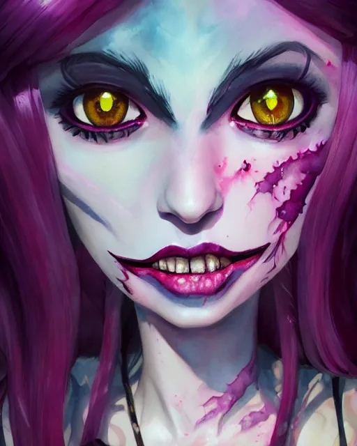 Prompt: watercolor portrait of monster high draculaura doll, stephen bliss, unreal engine, by greg rutkowski, loish, rhads, makoto shinkai and lois van baarle, ilya kuvshinov, rossdraws, global illumination, radiant light, detailed and intricate environment, watercolor lighting