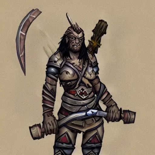 Image similar to orcish warrior design shee.