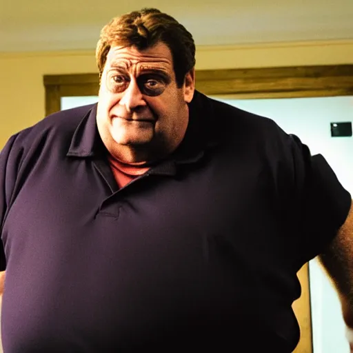 Image similar to Live Action Still of John Goodman playing and dressed as Peter Griffin, real life, hyperrealistic, ultra realistic, realistic, highly detailed, epic, HD quality, 8k resolution, film still