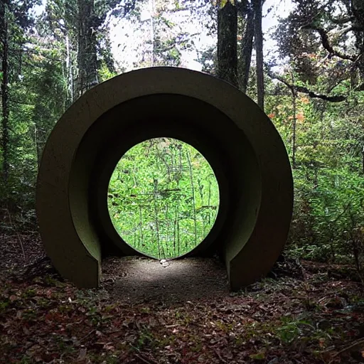 Prompt: stargate portal in the woods