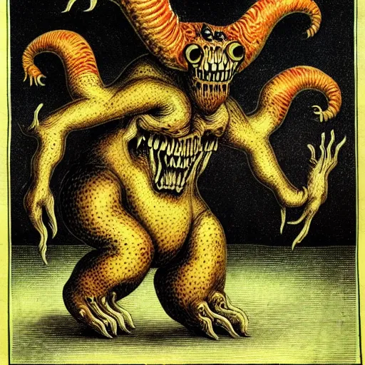 Image similar to bizarre bestiary of repressed unconscious emotional monsters and creatures