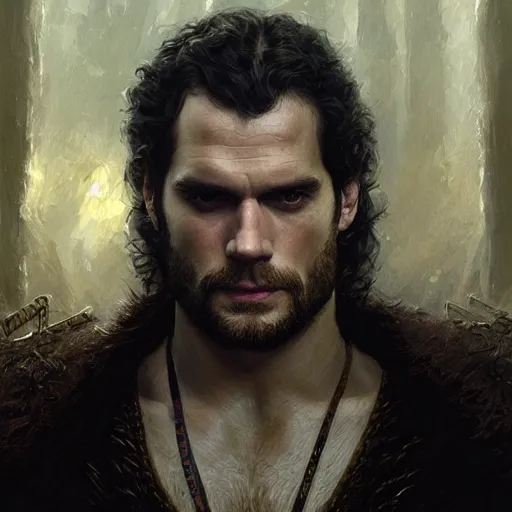 Prompt: henry cavill as a realistic fantasy d & d king, closeup portrait art by donato giancola and greg rutkowski, realistic face, digital art, trending on artstation