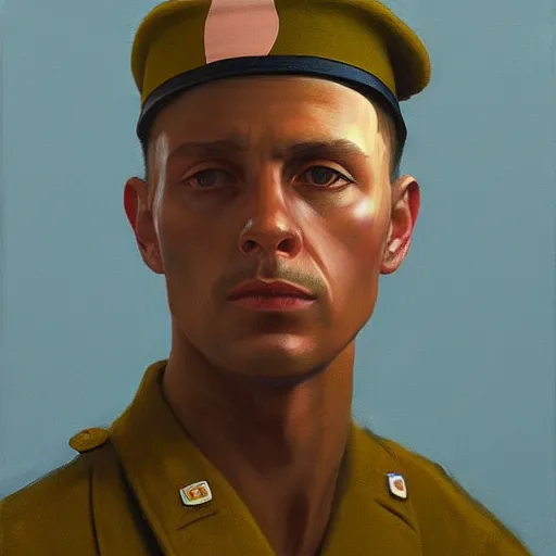 Image similar to soldier by tim eitel, highly detailed art, trending on artstation