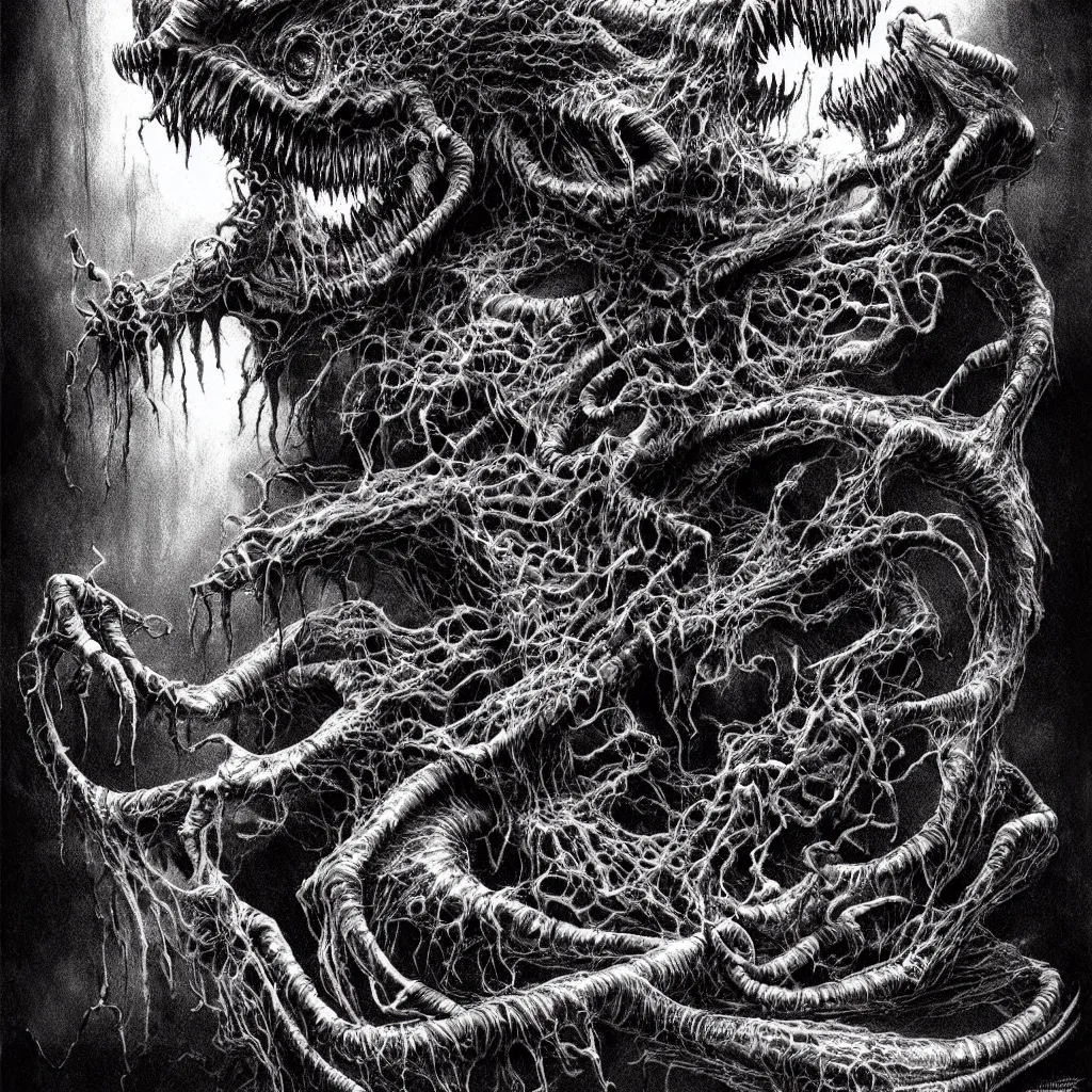 Image similar to a strange eerie magical scary creature in an eerie uncanny hell, translucent neon, horror, concept art, detailed, intricate, award - winning, cinematic, by kentaro miura