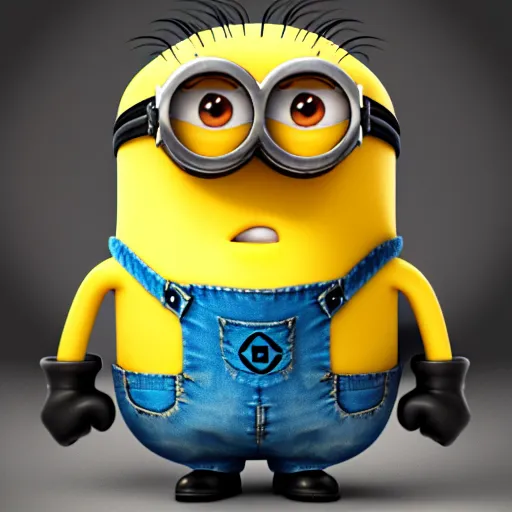 buff minion from despicable me, 4 k, high resolution, | Stable Diffusion