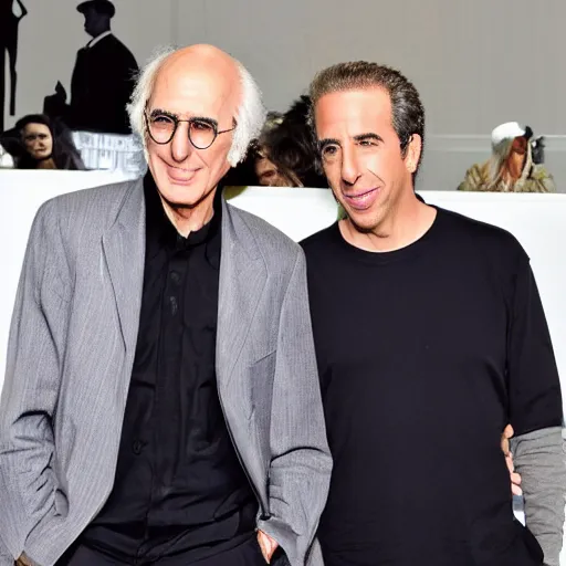 Image similar to larry david jerry seinfeld siameses