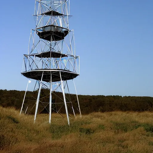 Prompt: a evil radio tower