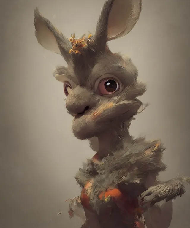 Prompt: a beautiful portrait of a cute anthropomorphic humanoid original fursona fantay character. big eyes. character design by cory loftis, fenghua zhong, ryohei hase, ismail inceoglu and ruan jia. volumetric light, detailed, rendered in octane