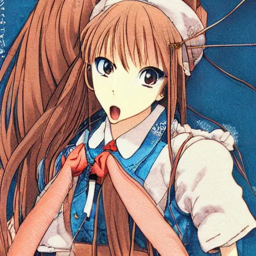 Prompt: beautiful anime high - school girl 1 / 6 katsuya terada