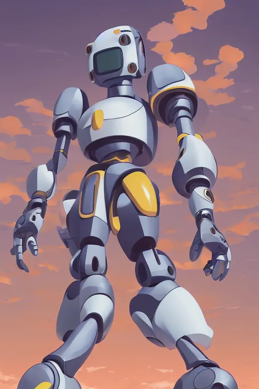 Image similar to metabots medabots medarotto medarot robot minimalist comics, behance hd by jesper ejsing, by rhads, makoto shinkai and lois van baarle, ilya kuvshinov, rossdraws global illumination ray tracing hdr radiating a glowing aura