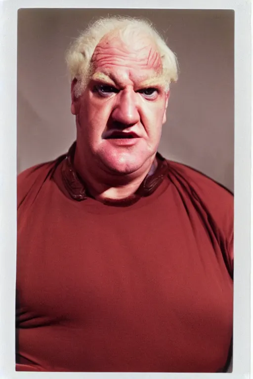 Prompt: upper body portrait of actor kenneth mcmillan as baron harkonnen in dune, colour polaroid photo