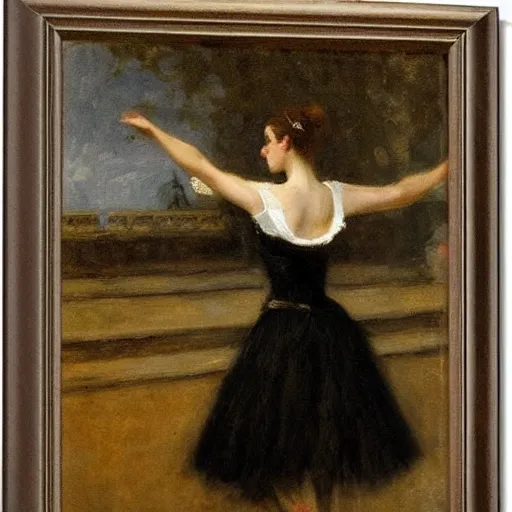 Image similar to a young woman dancing by alfred stevens