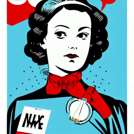 Prompt: individual ada lovelace silk screen butcher billy style