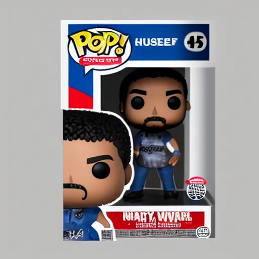 Image similar to “ very photorealistic photo of a hasan piker funko pop on a white background, award - winning details ”