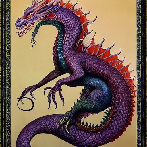 Image similar to portrait of surreal dragon king, artwork by Daniel Merriam,