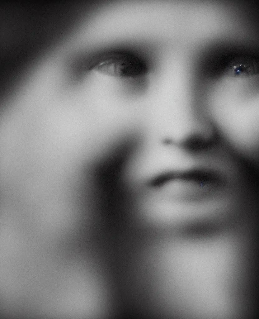 Image similar to close-up portrait of the perfect and symmetrical face of a beautiful Cotton Mill Girl, byLewis Hine, , symmetrical, centered, dramatic angle, ornate, details, smooth, sharp focus, illustration, realistic, cinematic, artstation, award winning, rgb , unreal engine, octane render, cinematic light, macro, depth of field, blur, red light and clouds from the back, highly detailed epic cinematic concept art CG render made in Maya, Blender and Photoshop, octane render, excellent composition, dynamic dramatic cinematic lighting, aesthetic, very inspirational, arthouse by Henri Cartier Bresson