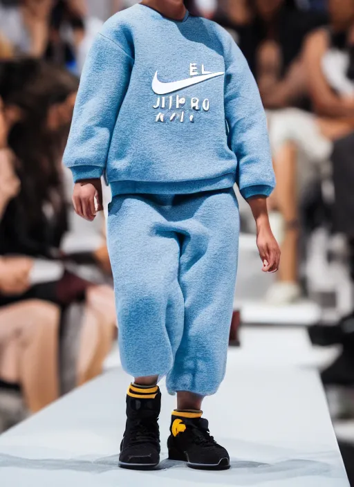 Image similar to hyperrealistic and heavy detailed air jordan runway show of maggie simpson, leica sl 2 5 0 mm, vivid color, high quality, high textured, real life