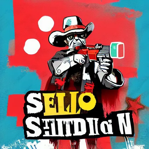 Image similar to Splatoon Inklings in the style of Red Dead Redemption 2, cell shaded game box cover