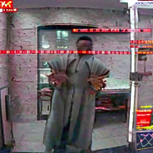 Prompt: highly detailed matrix clone of 2 1 savage demon cctv footage