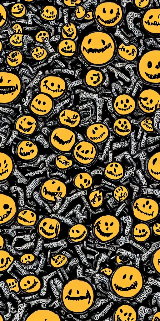 Prompt: intricate_highly_detailed_scary_horror_doom_smiley