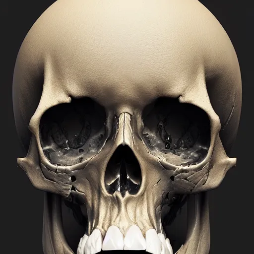 Image similar to portrait_of_a_melting_skull._intricate_abstract._intricate_artwork._by_Tooth_Wu_wlop_beeple_dan_mumford._octane_render_trending_on_artstat