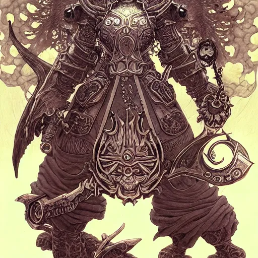 Image similar to prompt: World of Warcraft character portrait drawn Katsuhiro Otomo and Takato Yamamoto, inspired by Fables, magical and alchemical weapons, soft light, intricate detail, photorealistic style, intricate detailed oil painting, detailed illustration, oil painting, painterly feeling, intricate ink painting detail, sharp high detail, manga and anime 2000