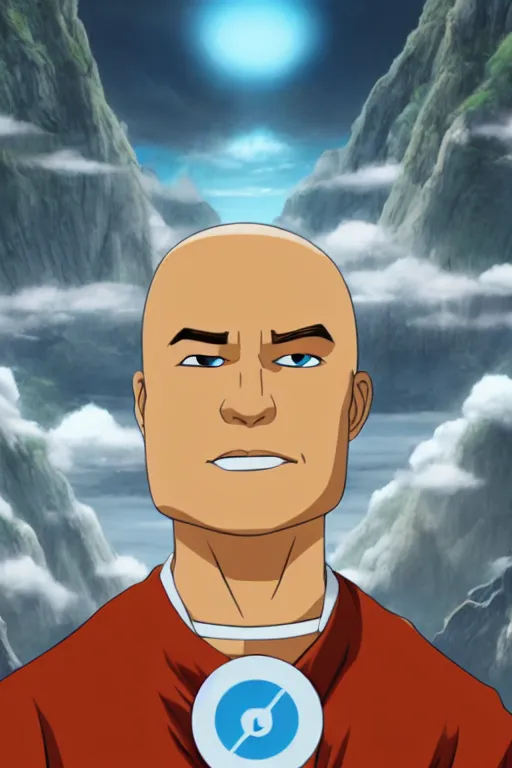 Image similar to mr clean as the avatar, avatar the last airbender