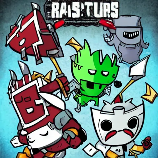 Prompt: castle crashers in a comic book art style