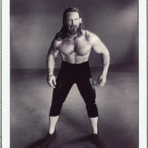 Image similar to Polaroid image of Max Martini as wrestler