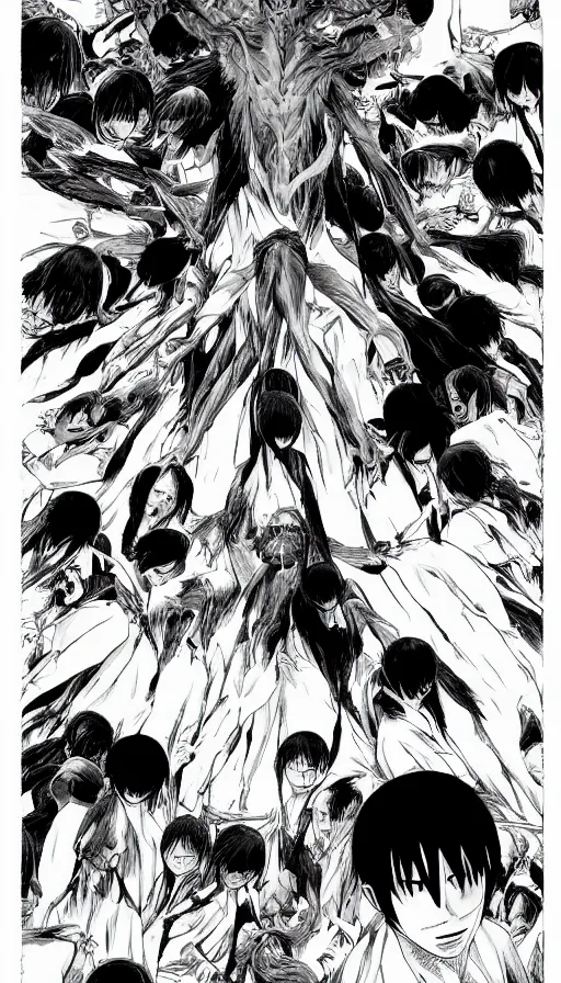 Image similar to The end of an organism, by Hajime Isayama