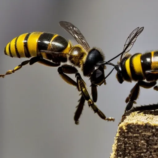 Image similar to national geographic two insect bees in warsaw, poland