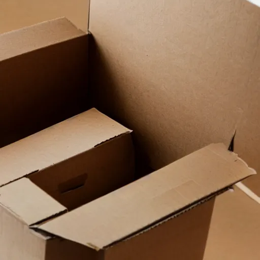 Prompt: a cardboard box