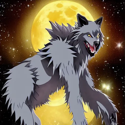 Anime wolf, Demon wolf, Werewolf-demhanvico.com.vn