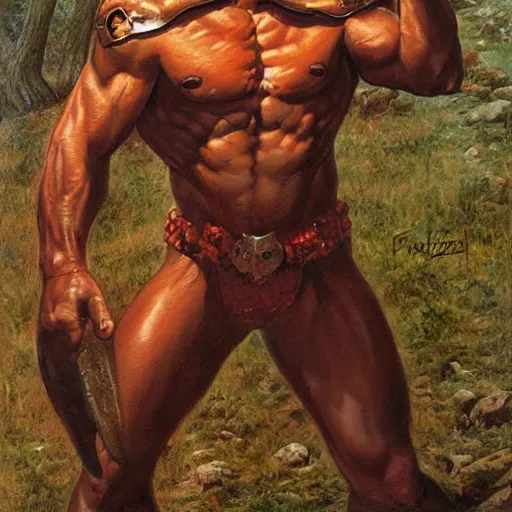 Image similar to cyclop by frank franzetta