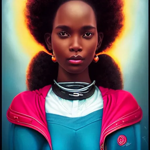 Image similar to Stockholm city portrait, black girl, Pixar style, by Tristan Eaton Stanley Artgerm and Tom Bagshaw.