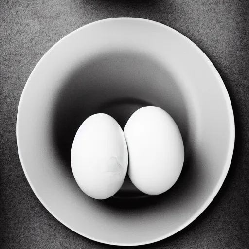 Prompt: a x - ray photograph of an egg, sitting on top a table, there is a table cloth with an ornate pattern. minimalistic,