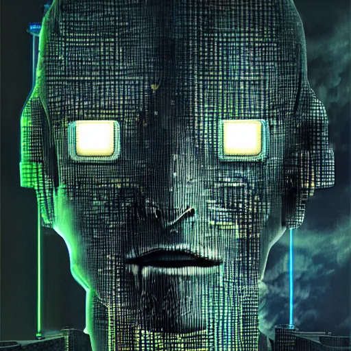 Prompt: tom brady android cyborg, giger, cyberpunk, beksinski, neon, 8 k, dramatic lighting