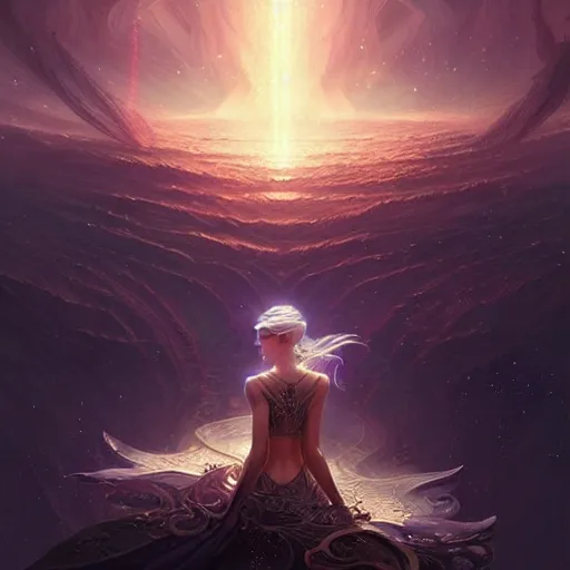 Image similar to star goddess, fine art, awesome fantasy book cover on pinterest, award winning, dark fantasy landscape, fantasy magic, intricate, elegant, sharp focus, cinematic lighting, highly detailed, digital painting, concept art, art by wlop and artgerm and greg rutkowski, masterpiece, trending on artstation, 8 k