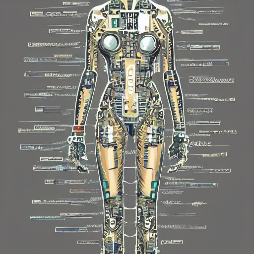 Prompt: a futurist techno - spirit cybernetic mummy, future perfect, award winning digital art