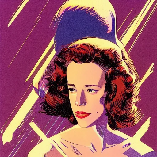 Image similar to rachel mcadams retro minimalist portrait by jean giraud, moebius starwatcher comic, 8 k