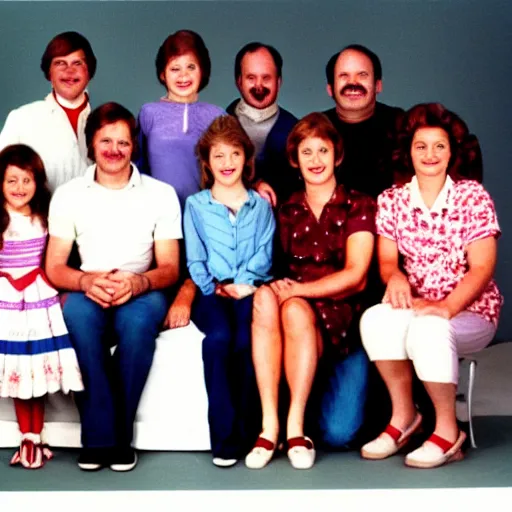 Image similar to family photo, 1 9 8 4