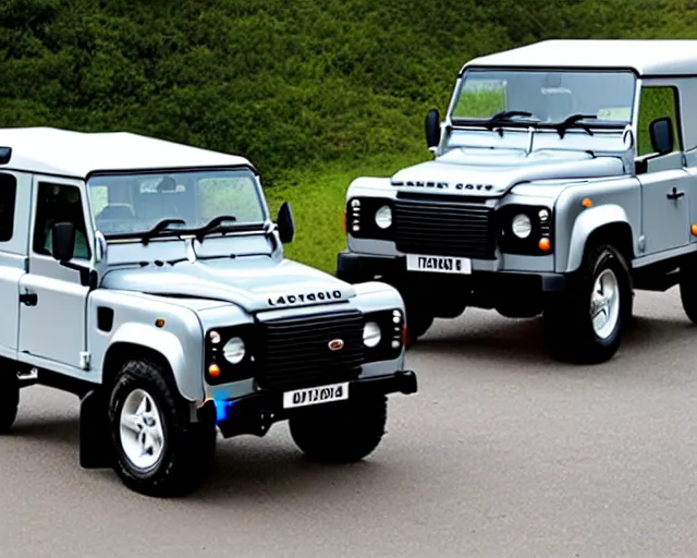 Prompt: Land Rover Defender 110 (1985) drawn by a 5 year old