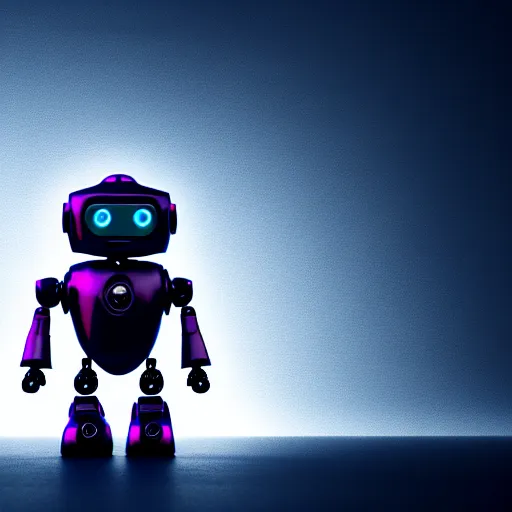 Image similar to a cute little robot. super realistic 8 k render of a dark hooded powerful elegant, cinematic composition