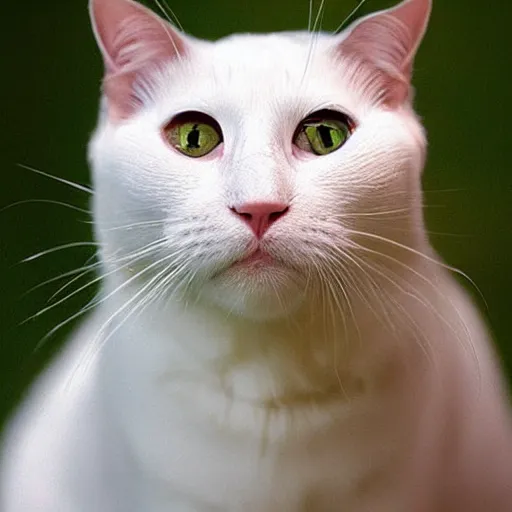 Image similar to white cat with a fish head