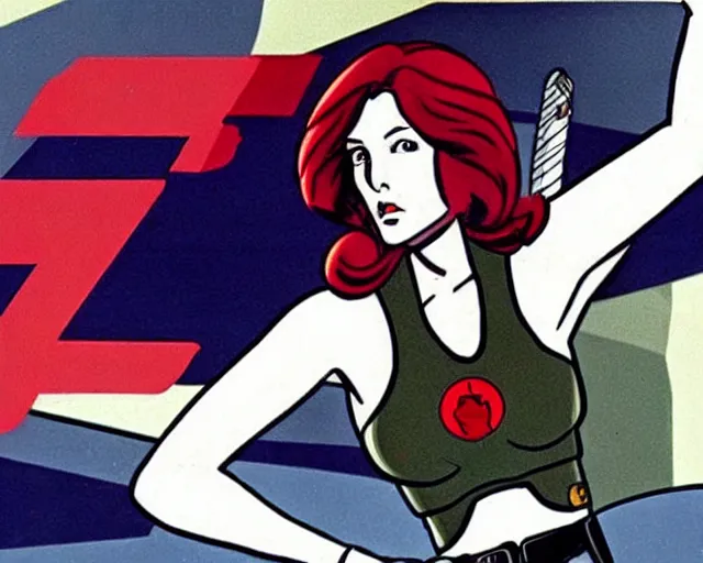 Prompt: dana scully in the GI.Joe (1983), animated cartoon series, sunbow and toei animation