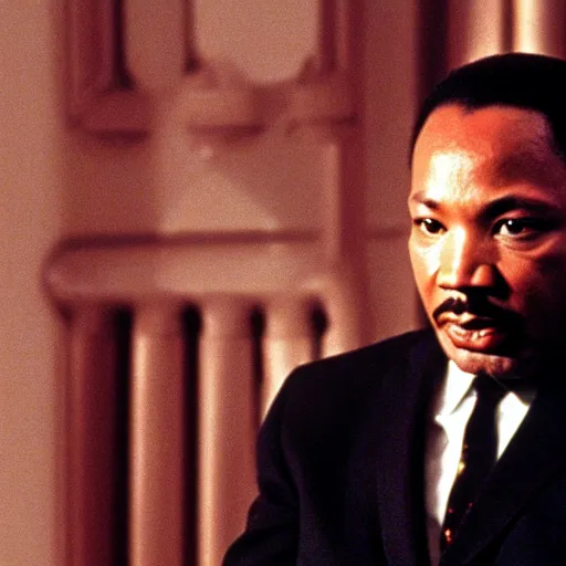 Prompt: Martin Luther king in American Psycho (1999)