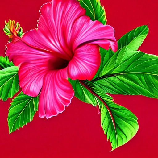 Image similar to hibiscus tea, digital art, trending on artstation,