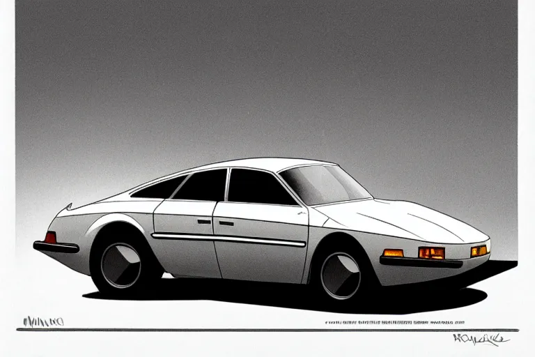 Image similar to car, white background, design by Ralph McQuarrie