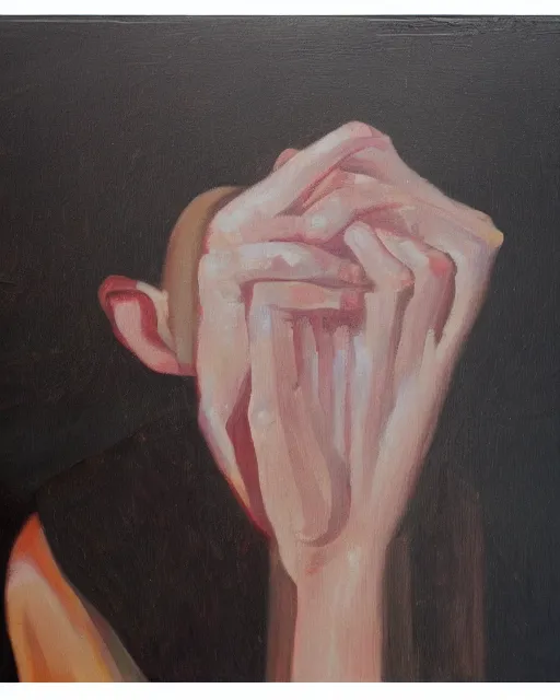 Image similar to I'm not sure what's wrong, but nobody likes me. Oil on canvas.